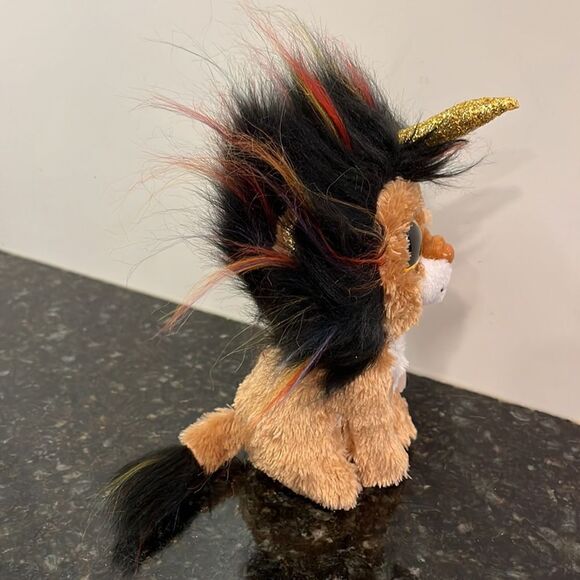 Ty Beanie Boos - RAMSEY the Unicorn Lion Unilion Stuffed Plush Animal Toy - Picture 5 of 11
